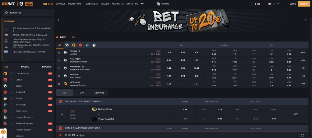 GG.bet - eSports betting site