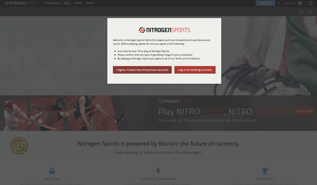 Nitrogen Sports - Anonymous Betting Sites