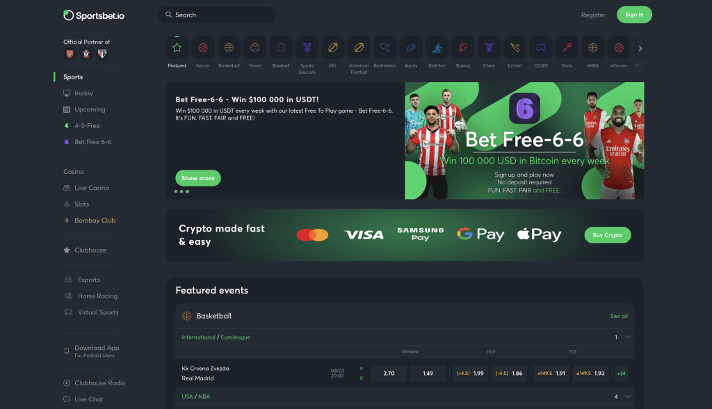 Sportsbet.io - Ethereum Betting Sites