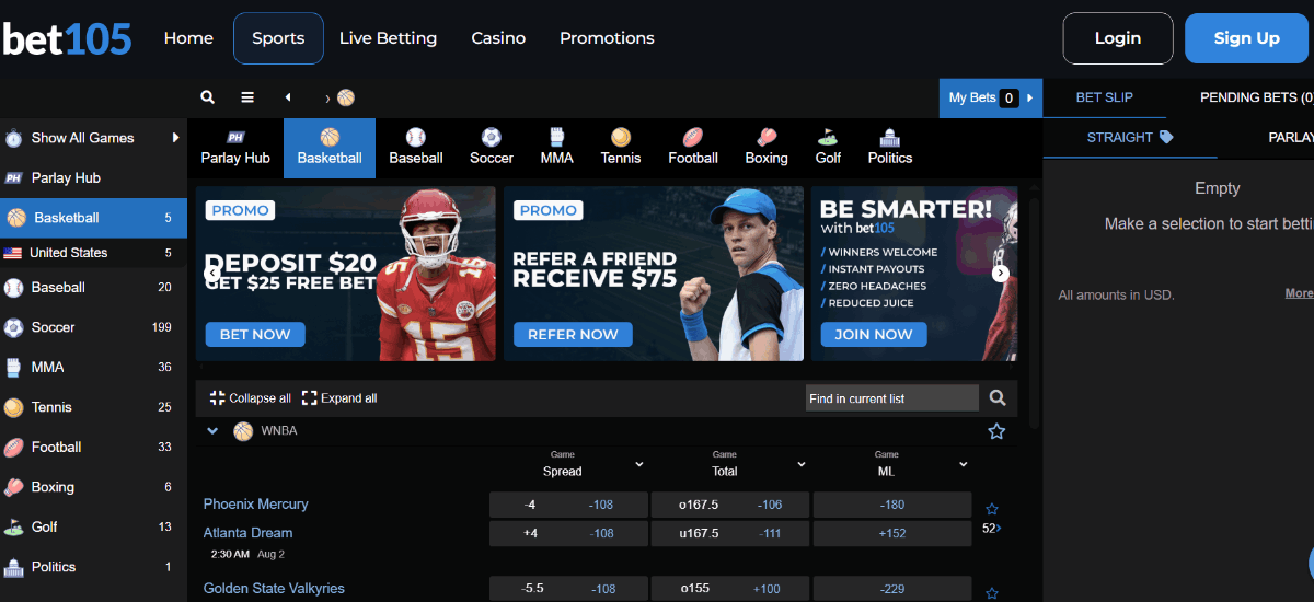 bet105 Cryptocurrency Betting Site