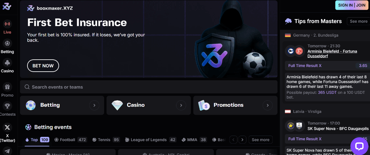 _bookmaker.xyz  Crypto Betting Platform