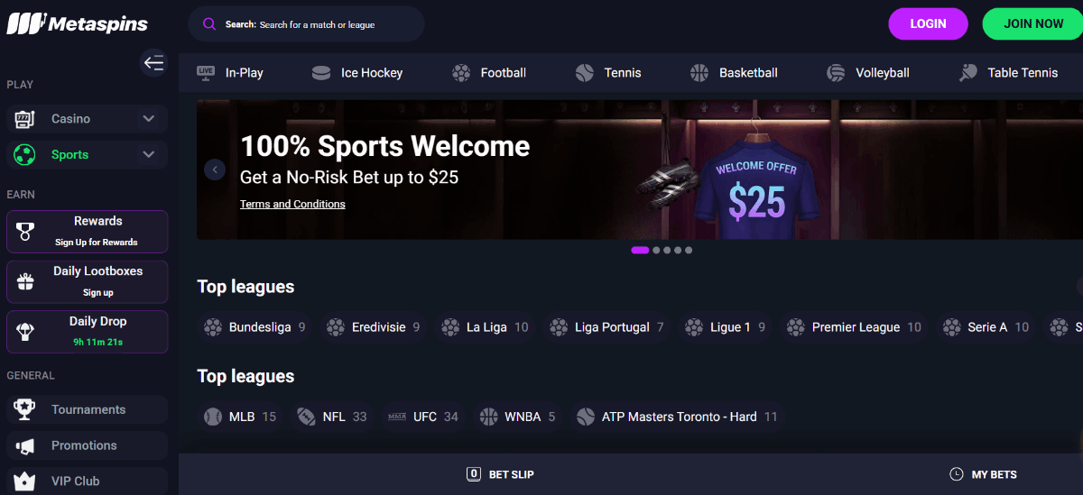 Metaspin Crypto Betting Platform