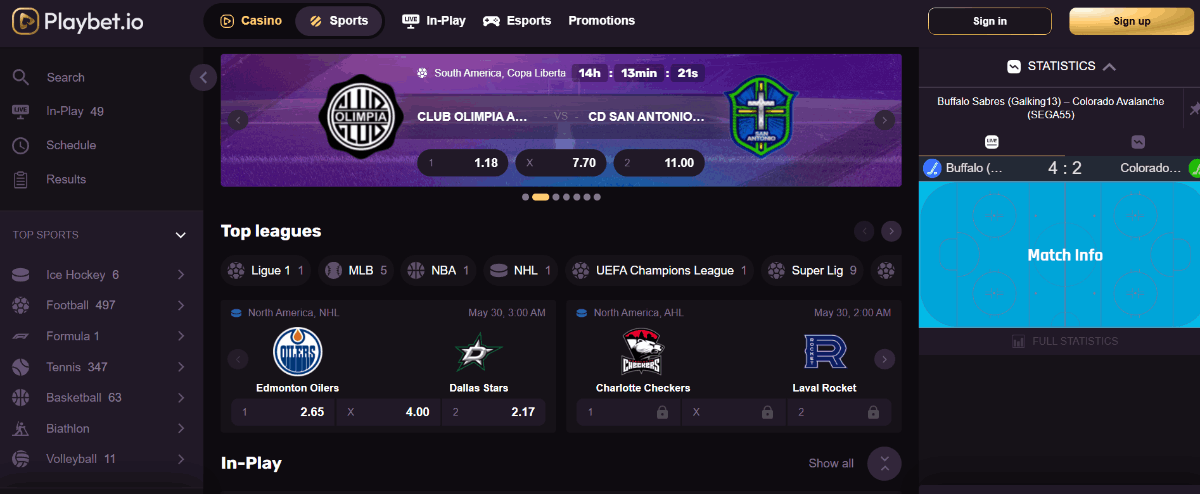 Playbet io Crypto Bookmaker